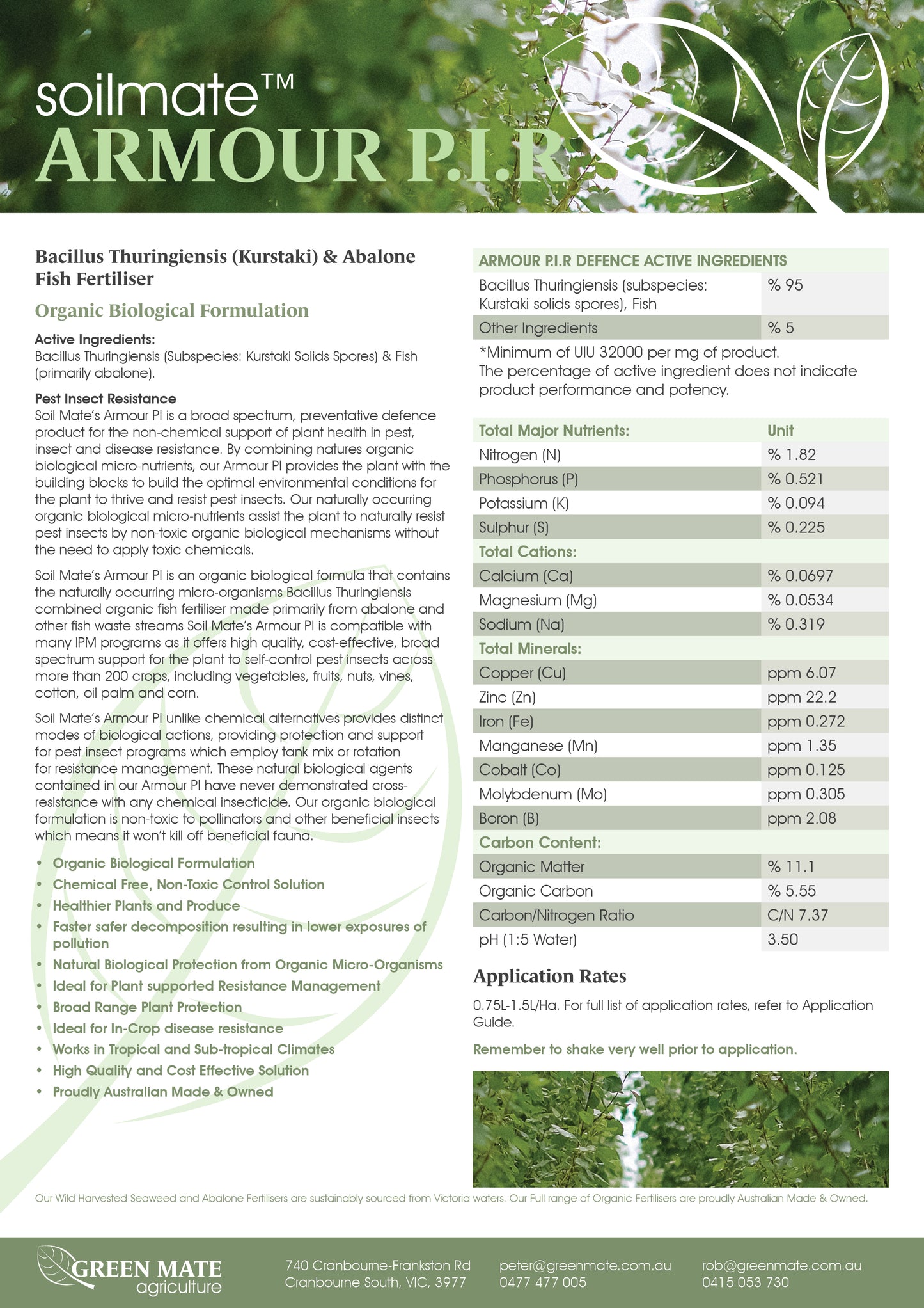 Soilmate Armour P.I.R. - Biological Pest & Insect Resistance - 20L